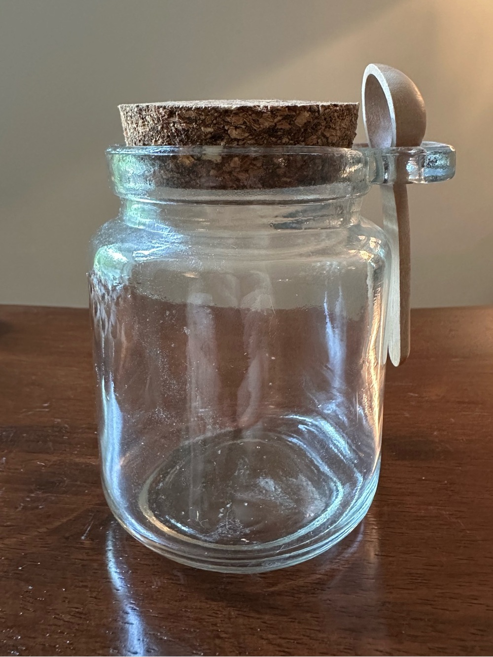 Small glass jar with a cork stopper • wooden spoon holder - Picture 4 of 5